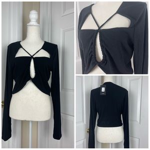 Plus-size  Cut Out Crop Top